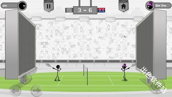 火柴人打羽毛球