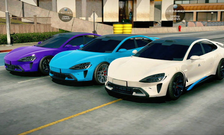 手动挡停车场小米SU7模组截图1